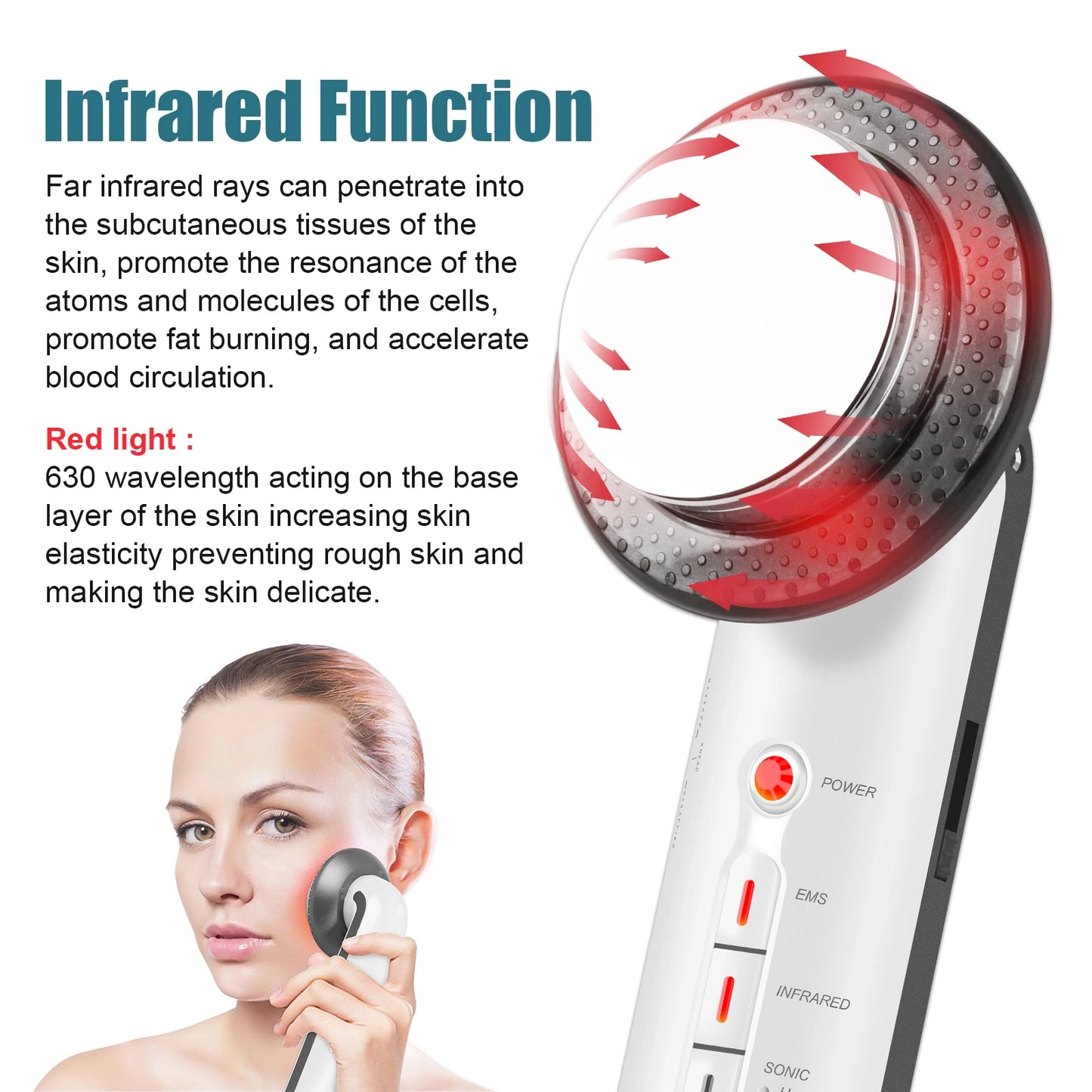 3 in 1 Face Lift Devices EMS RF Microcurrent Skin Rejuvenation Women Facial Massager