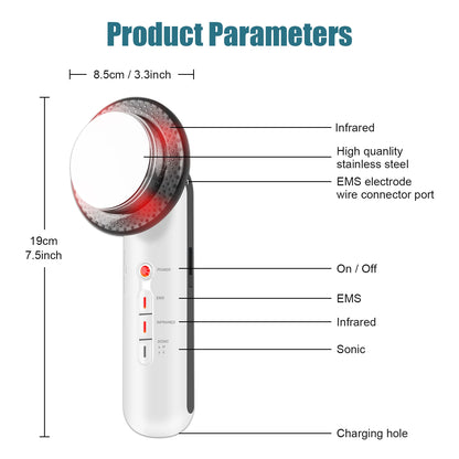 3 in 1 Face Lift Devices EMS RF Microcurrent Skin Rejuvenation Women Facial Massager