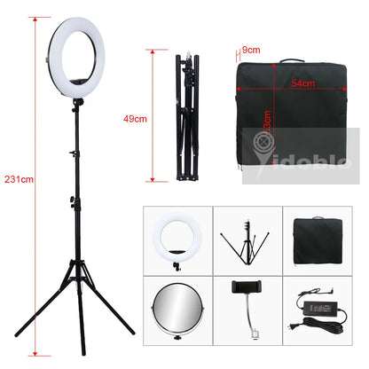 96W Ring Light FD-480 Pro Beauty Studio lamp Kit 2700-10000K