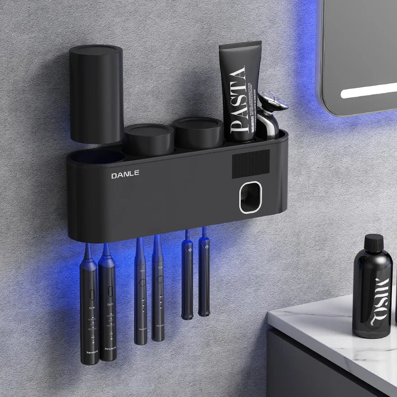 Multi-Functional Smart Toothbrush Holder Wall-Mounted With UV