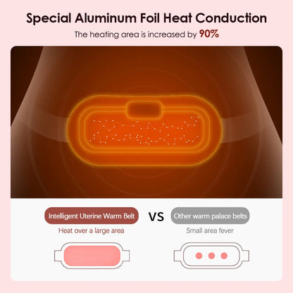 Electric Menstrual Cramp Massager Vibrating Heating Belt for Relief Pain Waist Stomach Abdominal Warm Belt