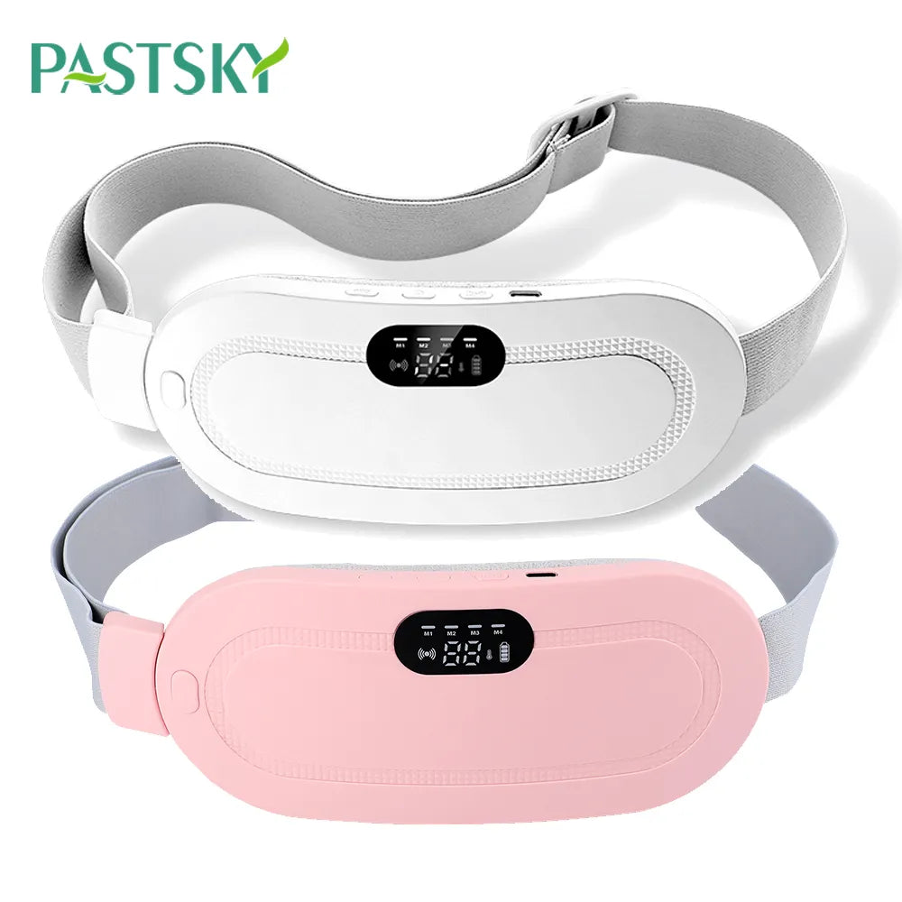 Electric Menstrual Cramp Massager Vibrating Heating Belt for Relief Pain Waist Stomach Abdominal Warm Belt