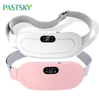 Electric Menstrual Cramp Massager Vibrating Heating Belt for Relief Pain Waist Stomach Abdominal Warm Belt