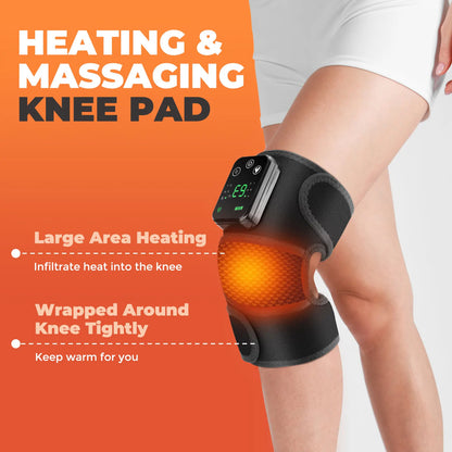 Electric Heated Vibration Knee Massager 3 in 1 Joint  Pain Reliever Thermal Vibration Moisture Removal Physical Therapy