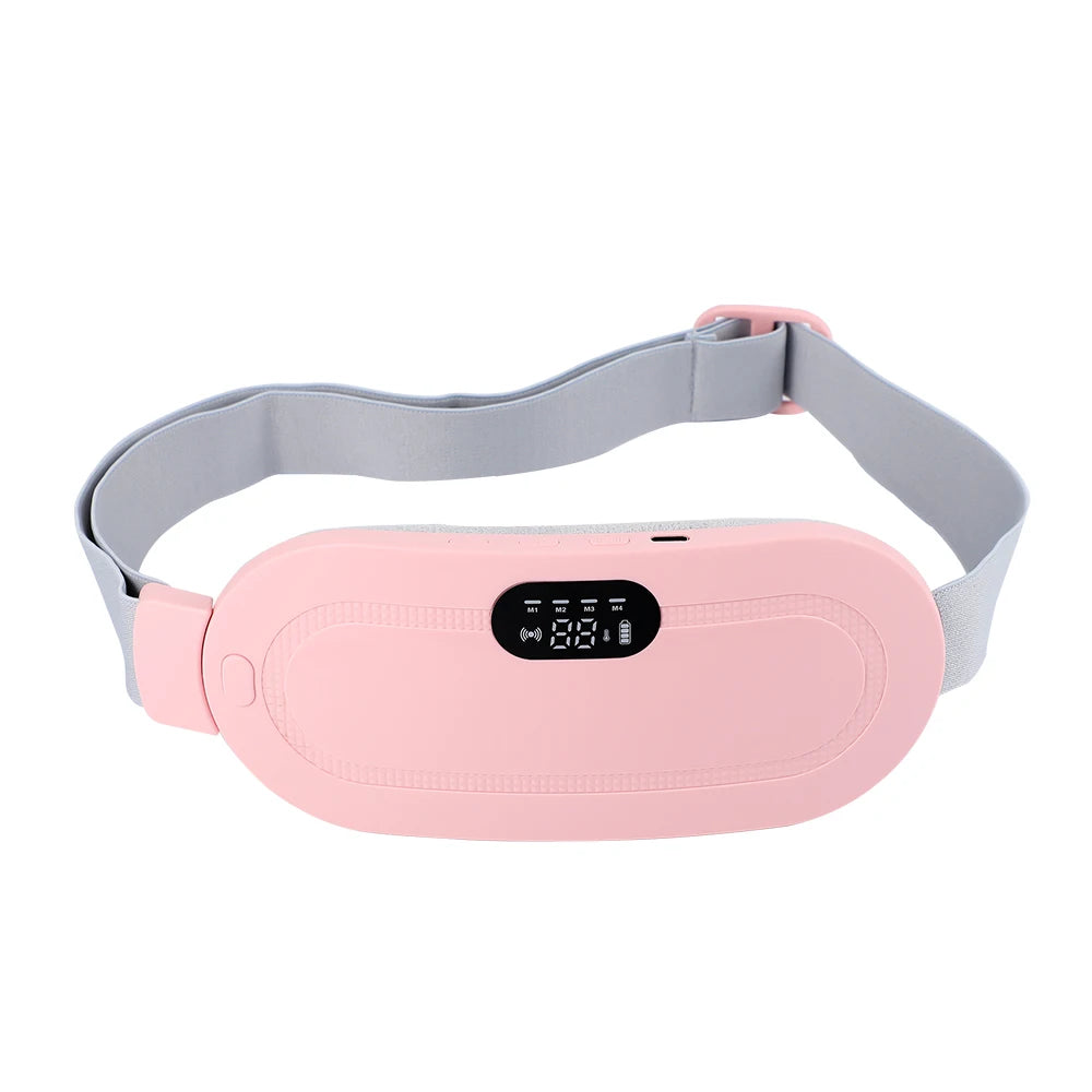 Electric Menstrual Cramp Massager Vibrating Heating Belt for Relief Pain Waist Stomach Abdominal Warm Belt