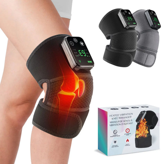 Electric Heated Vibration Knee Massager 3 in 1 Joint  Pain Reliever Thermal Vibration Moisture Removal Physical Therapy