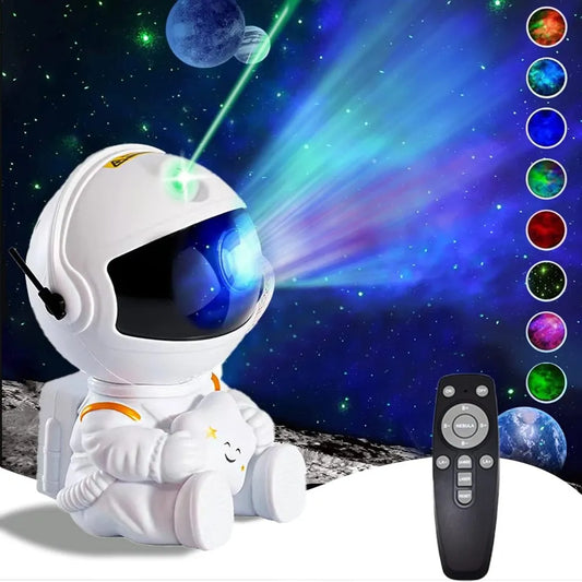 Astronaut Star Projector Galaxy Night Light Space Starry Nebula Ceiling LED Lamp