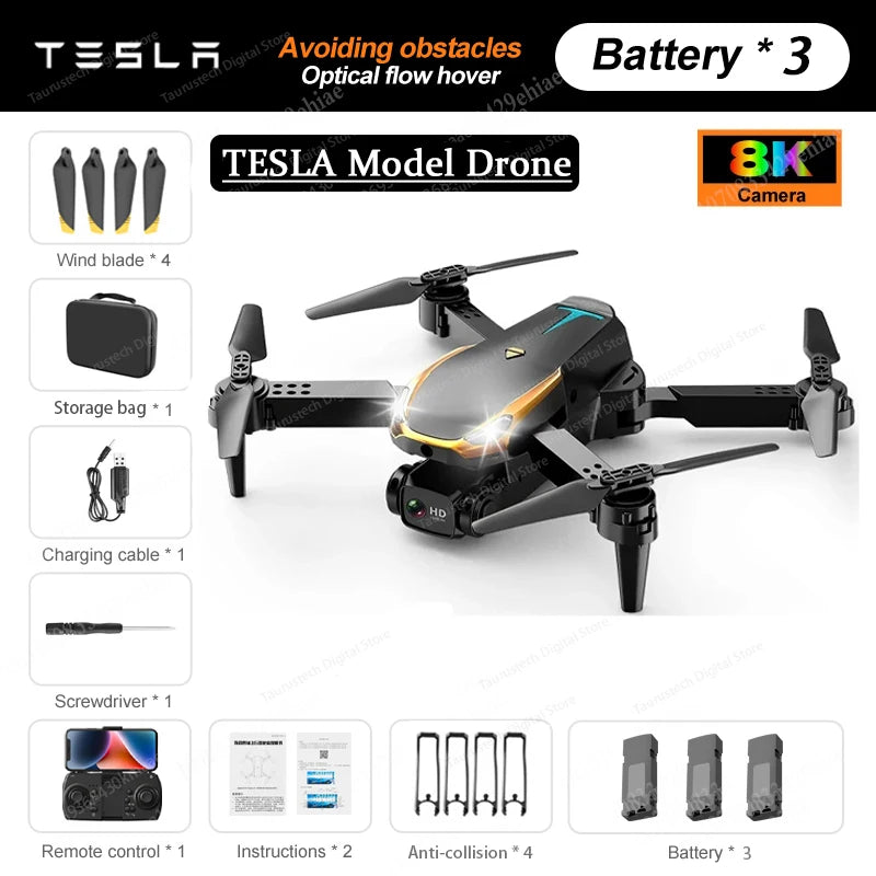 Tesla Drone 10K Professional HD Aerial Photography GPS Avoid Obstacles Quadcopter Drone Remote Control