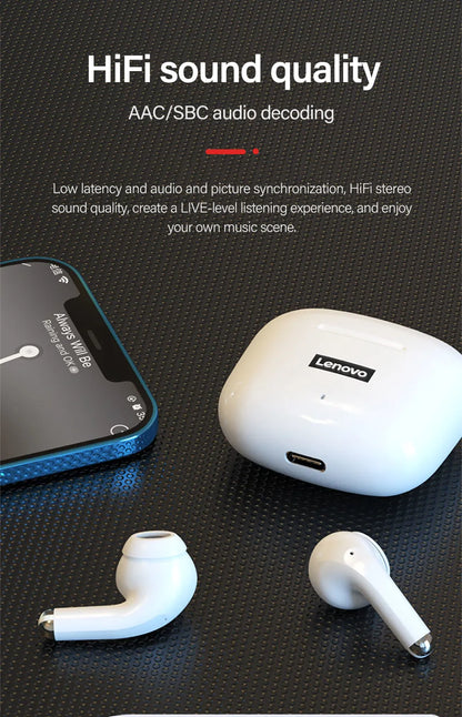 Lenovo LP40 Pro TWS Earphones Wireless Bluetooth 5.1 Sport Noise Reduction Headphones Touch Control