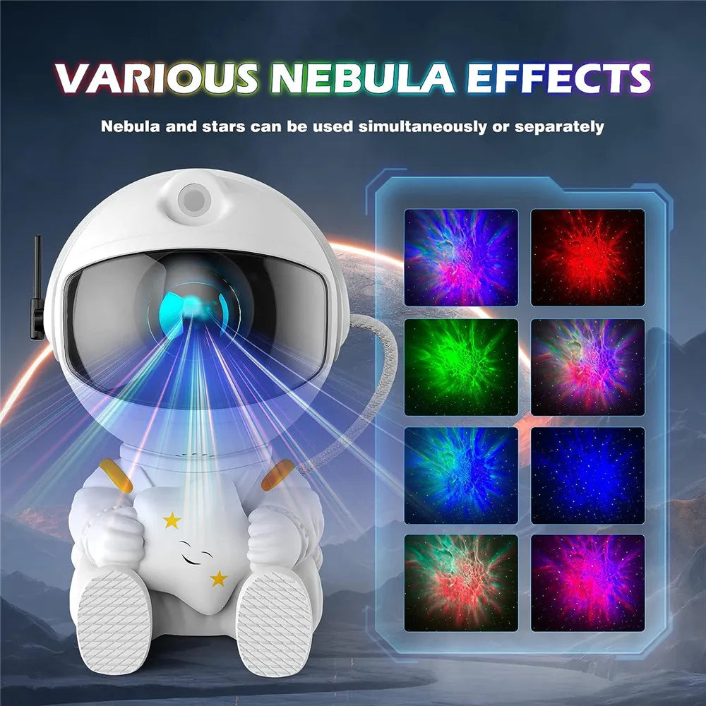 Astronaut Star Projector Galaxy Night Light Space Starry Nebula Ceiling LED Lamp