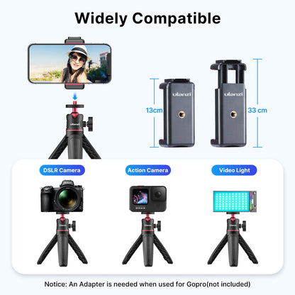 Foldable Mini Tripod Mount 1/4'' Tripod Monopod Hand Grip Universal