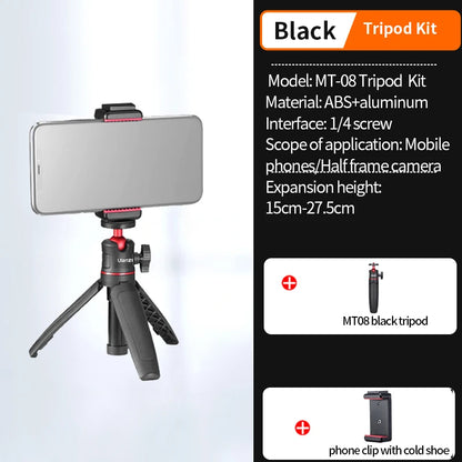 Foldable Mini Tripod Mount 1/4'' Tripod Monopod Hand Grip Universal