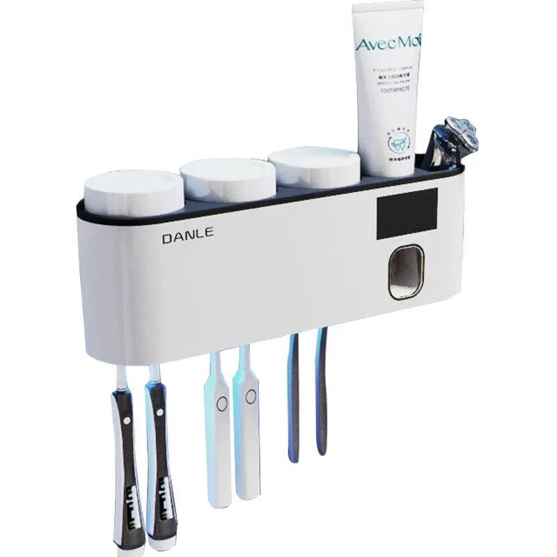 Multi-Functional Smart Toothbrush Holder Wall-Mounted With UV