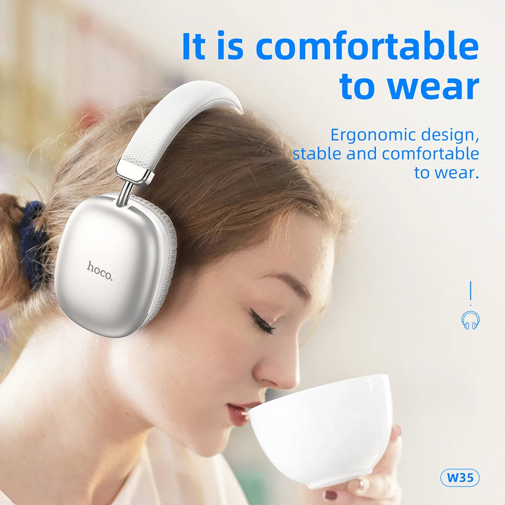 HOCO Wireless Bluetooth 5.3 Headphones Mic Noise Cancelling Headsets Stereo Sound Earphones Sports Gaming