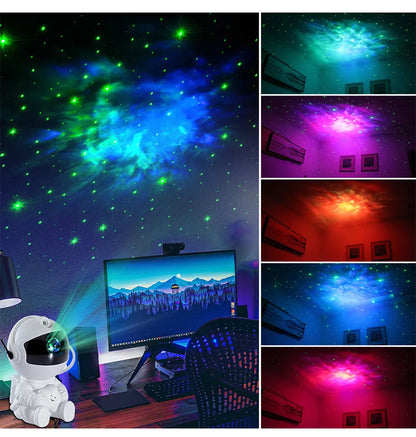 Astronaut Star Projector Galaxy Night Light Space Starry Nebula Ceiling LED Lamp