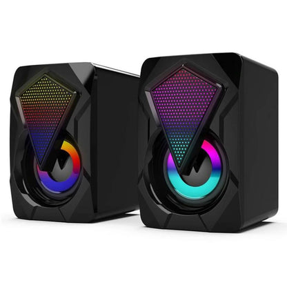 X2 Computer Speakers with Subwoofer for PC Desktop Computer Laptop LED Lighting