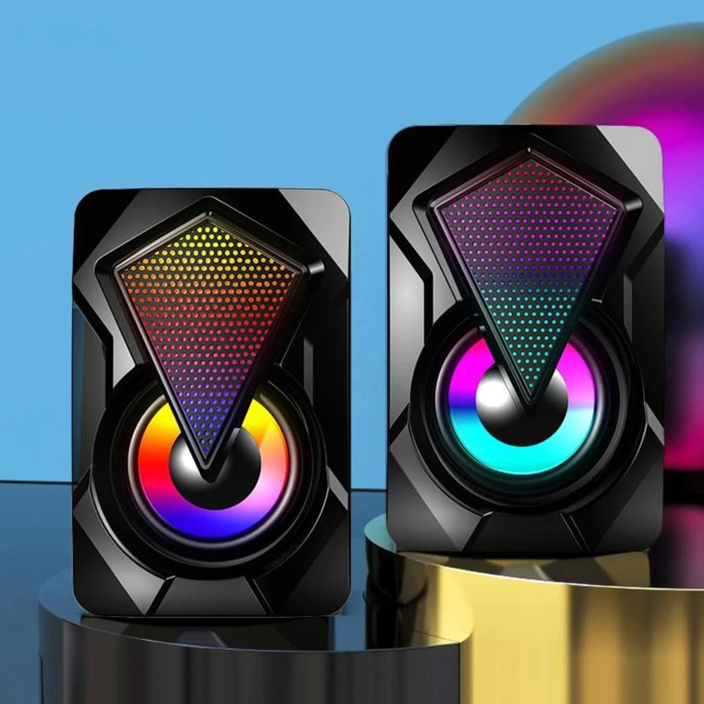 X2 Computer Speakers with Subwoofer for PC Desktop Computer Laptop LED Lighting