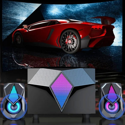 X2 Computer Speakers with Subwoofer for PC Desktop Computer Laptop LED Lighting