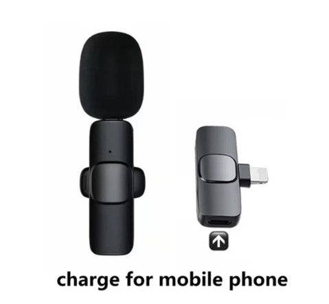 Wireless Lavalier Microphone Smartphone Portable Audio Recording