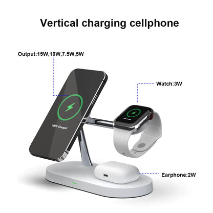 3 in 1 Wireless Fast Charging Magnetic Stand For iPhone Apple Watch And AirPods