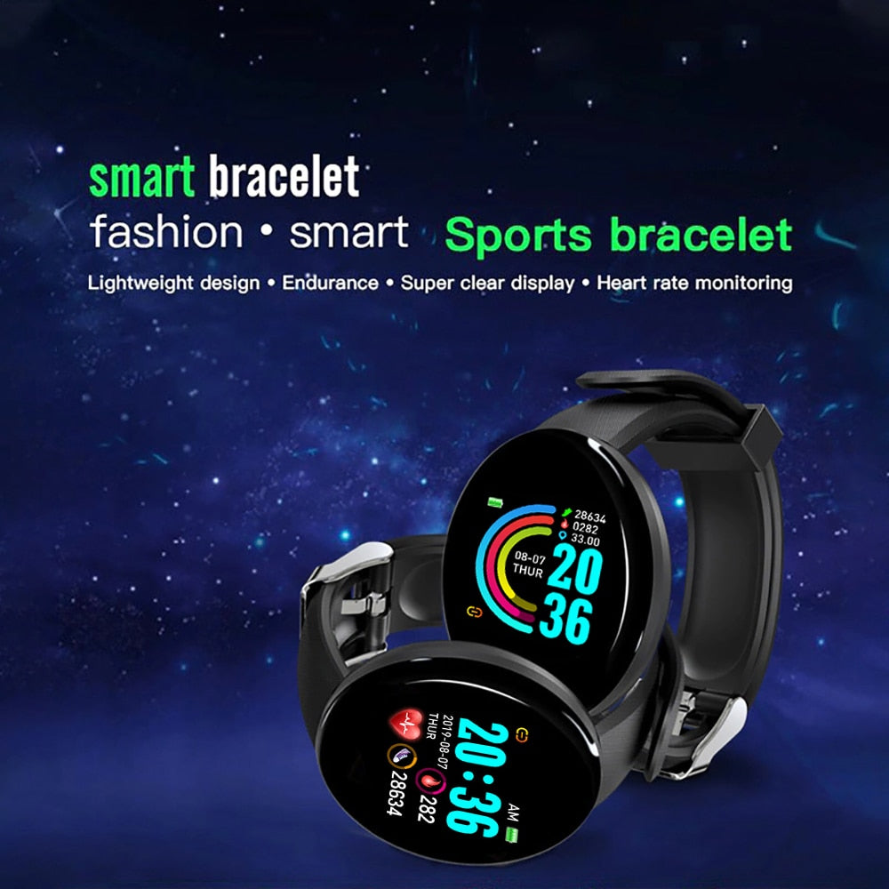 Smart Watch Sports Real-time Activity Tracker Heart Rate Monitor Women Men For Android IOS