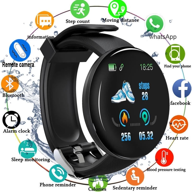 Smart Watch Sports Real-time Activity Tracker Heart Rate Monitor Women Men For Android IOS