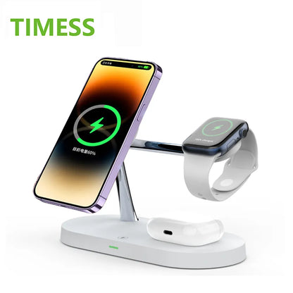 3 in 1 Wireless Fast Charging Magnetic Stand For iPhone Apple Watch And AirPods